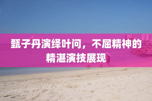 甄子丹演绎叶问，不屈精神的精湛演技展现