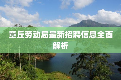 章丘劳动局最新招聘信息全面解析