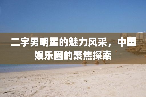 二字男明星的魅力风采，中国娱乐圈的聚焦探索