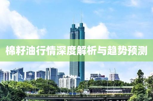 棉籽油行情深度解析与趋势预测