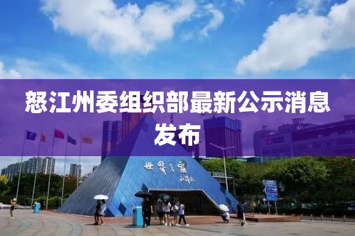 怒江州委组织部最新公示消息发布