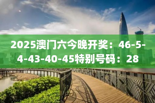 2025澳门六今晚开奖：46-5-4-43-40-45特别号码：28