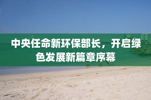 中央任命新环保部长，开启绿色发展新篇章序幕