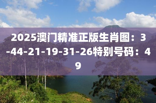 2025澳门精准正版生肖图：3-44-21-19-31-26特别号码：49