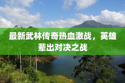 最新武林传奇热血激战，英雄辈出对决之战