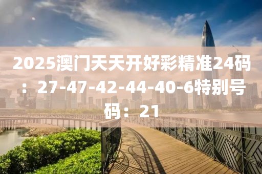 2025澳门天天开好彩精准24码：27-47-42-44-40-6特别号码：21