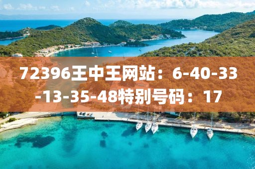 72396王中王网站：6-40-33-13-35-48特别号码：17