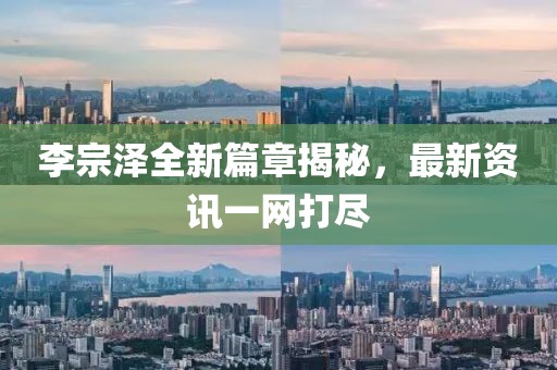 李宗泽全新篇章揭秘，最新资讯一网打尽