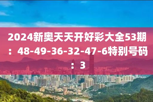 2024新奥天天开好彩大全53期：48-49-36-32-47-6特别号码：3