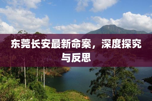 东莞长安最新命案，深度探究与反思