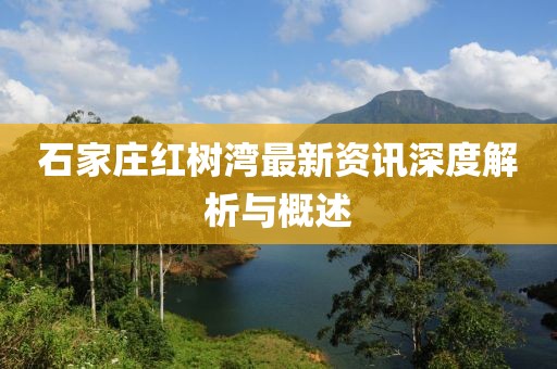 石家庄红树湾最新资讯深度解析与概述