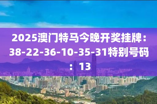 2025澳门特马今晚开奖挂牌：38-22-36-10-35-31特别号码：13
