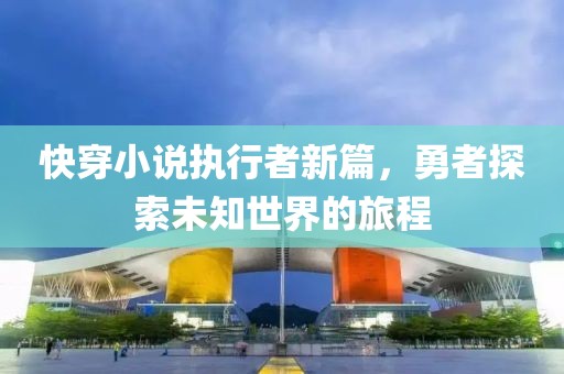 快穿小说执行者新篇，勇者探索未知世界的旅程