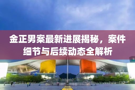 金正男案最新进展揭秘，案件细节与后续动态全解析