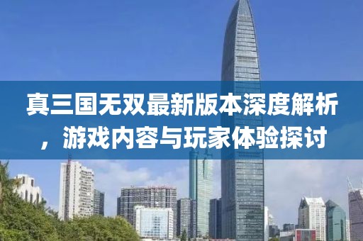 真三国无双最新版本深度解析，游戏内容与玩家体验探讨