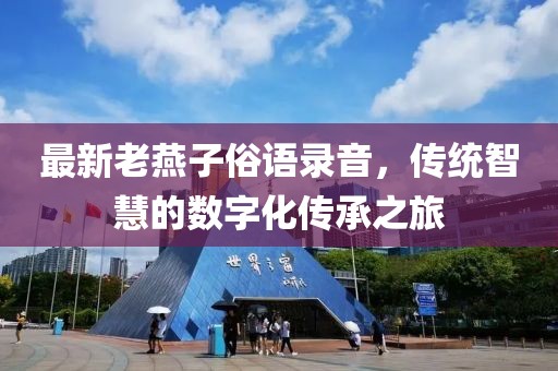最新老燕子俗语录音，传统智慧的数字化传承之旅