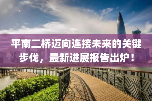 平南二桥迈向连接未来的关键步伐，最新进展报告出炉！