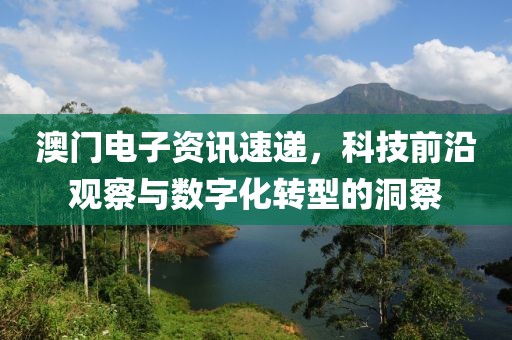 澳门电子资讯速递，科技前沿观察与数字化转型的洞察