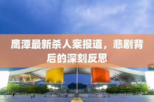 鹰潭最新杀人案报道，悲剧背后的深刻反思