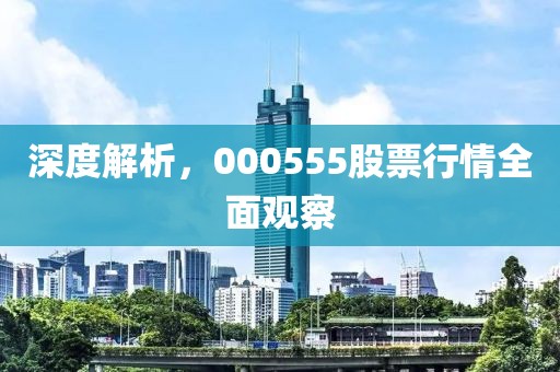 深度解析，000555股票行情全面观察