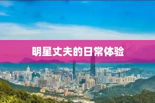 明星丈夫的日常体验