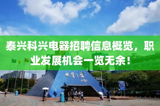 泰兴科兴电器招聘信息概览，职业发展机会一览无余！