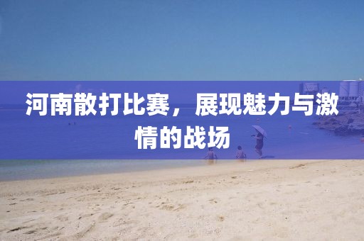 河南散打比赛，展现魅力与激情的战场
