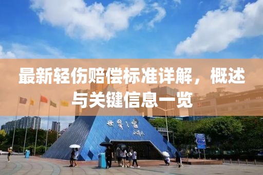 最新轻伤赔偿标准详解，概述与关键信息一览