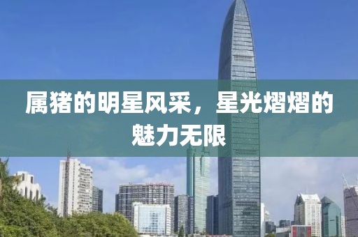 属猪的明星风采，星光熠熠的魅力无限