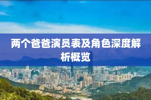 两个爸爸演员表及角色深度解析概览