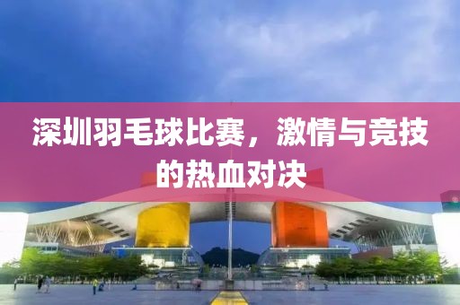 深圳羽毛球比赛，激情与竞技的热血对决