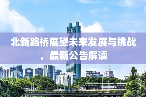 北新路桥展望未来发展与挑战，最新公告解读