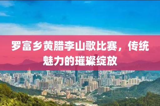 罗富乡黄腊李山歌比赛，传统魅力的璀璨绽放