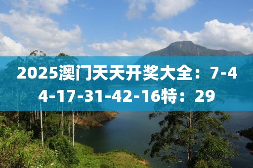 2025澳门天天开奖大全：7-44-17-31-42-16特：29