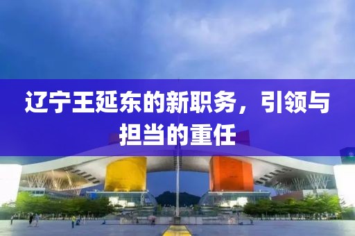 辽宁王延东的新职务，引领与担当的重任