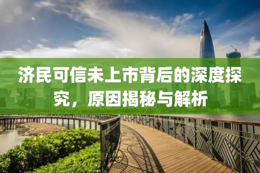 济民可信未上市背后的深度探究，原因揭秘与解析
