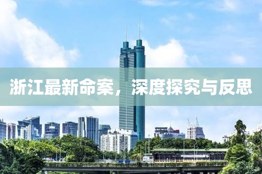 浙江最新命案，深度探究与反思