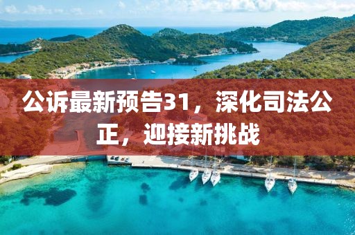公诉最新预告31，深化司法公正，迎接新挑战