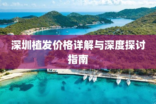 深圳植发价格详解与深度探讨指南