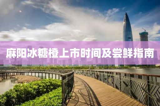 麻阳冰糖橙上市时间及尝鲜指南