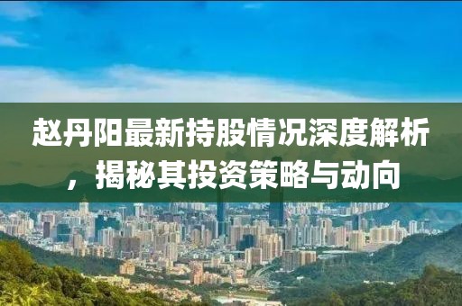 赵丹阳最新持股情况深度解析，揭秘其投资策略与动向