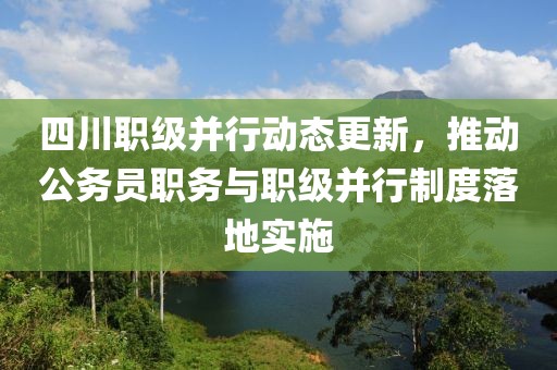 四川职级并行动态更新，推动公务员职务与职级并行制度落地实施