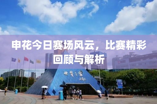 申花今日赛场风云，比赛精彩回顾与解析