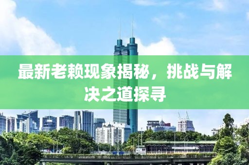 最新老赖现象揭秘，挑战与解决之道探寻