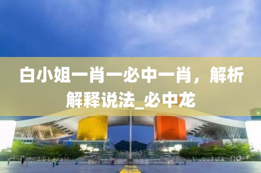 白小姐一肖一必中一肖，解析解释说法_必中龙