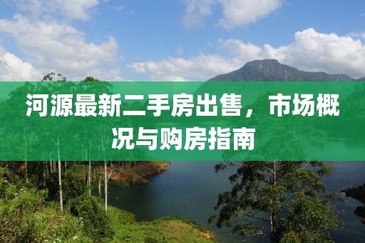 河源最新二手房出售，市场概况与购房指南