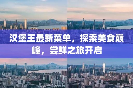 汉堡王最新菜单，探索美食巅峰，尝鲜之旅开启