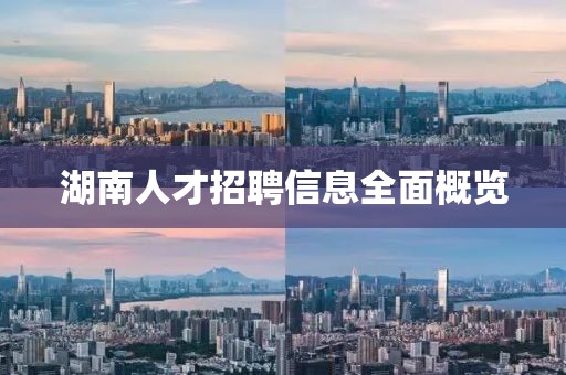 湖南人才招聘信息全面概览