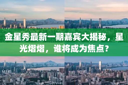 金星秀最新一期嘉宾大揭秘，星光熠熠，谁将成为焦点？
