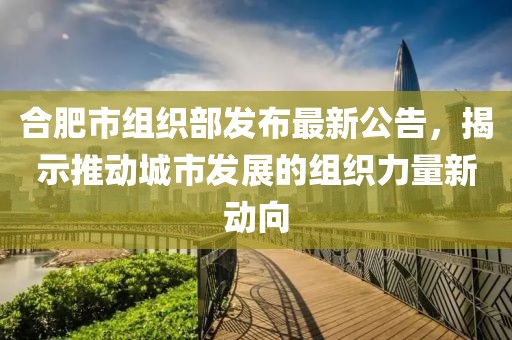 合肥市组织部发布最新公告，揭示推动城市发展的组织力量新动向